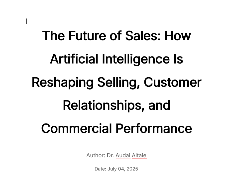 The Future of Sales